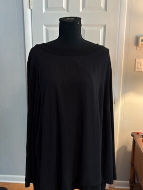 J. Jill Black Long Sleeve Tunic Top